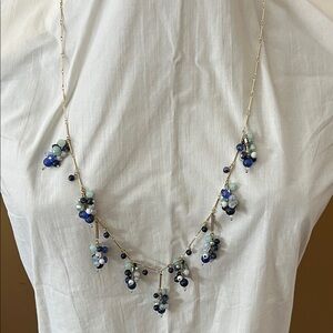 Elegant Blue Beaded Necklace